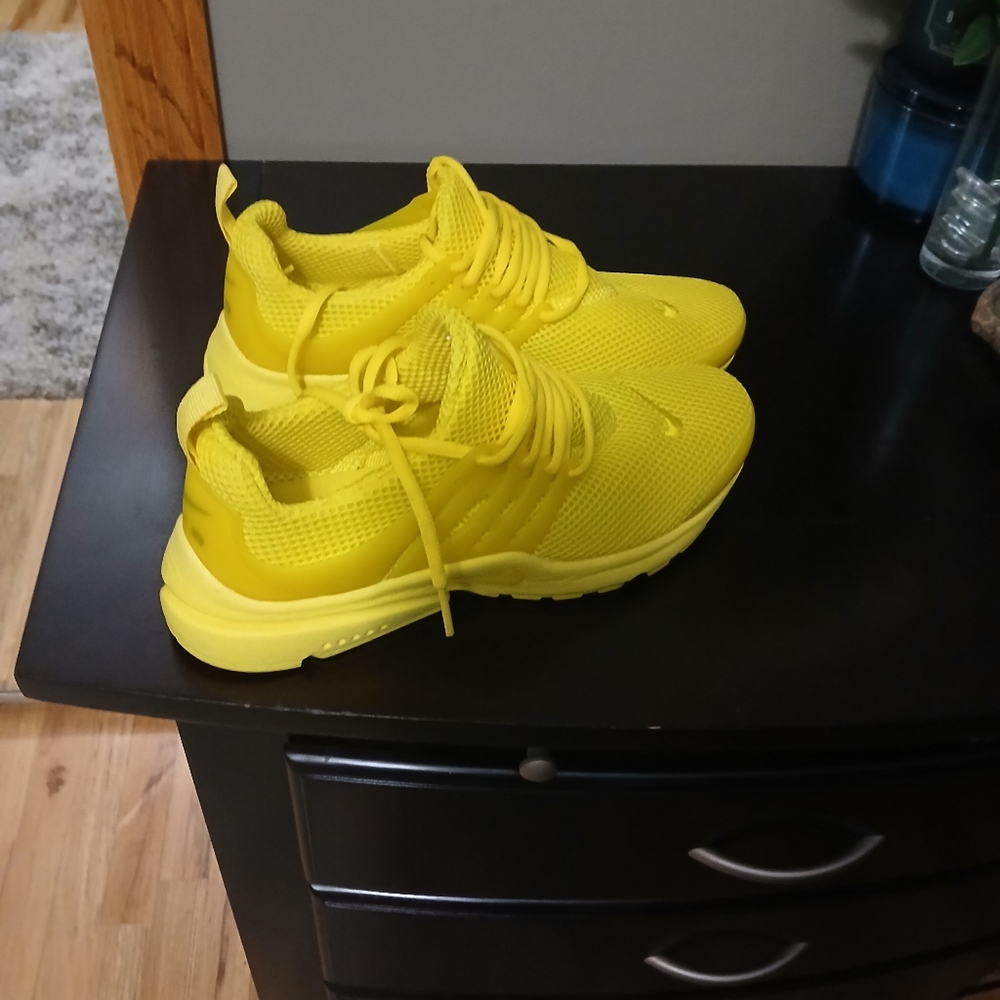 Nike Yellow Athletic Shoes with Chunky Design